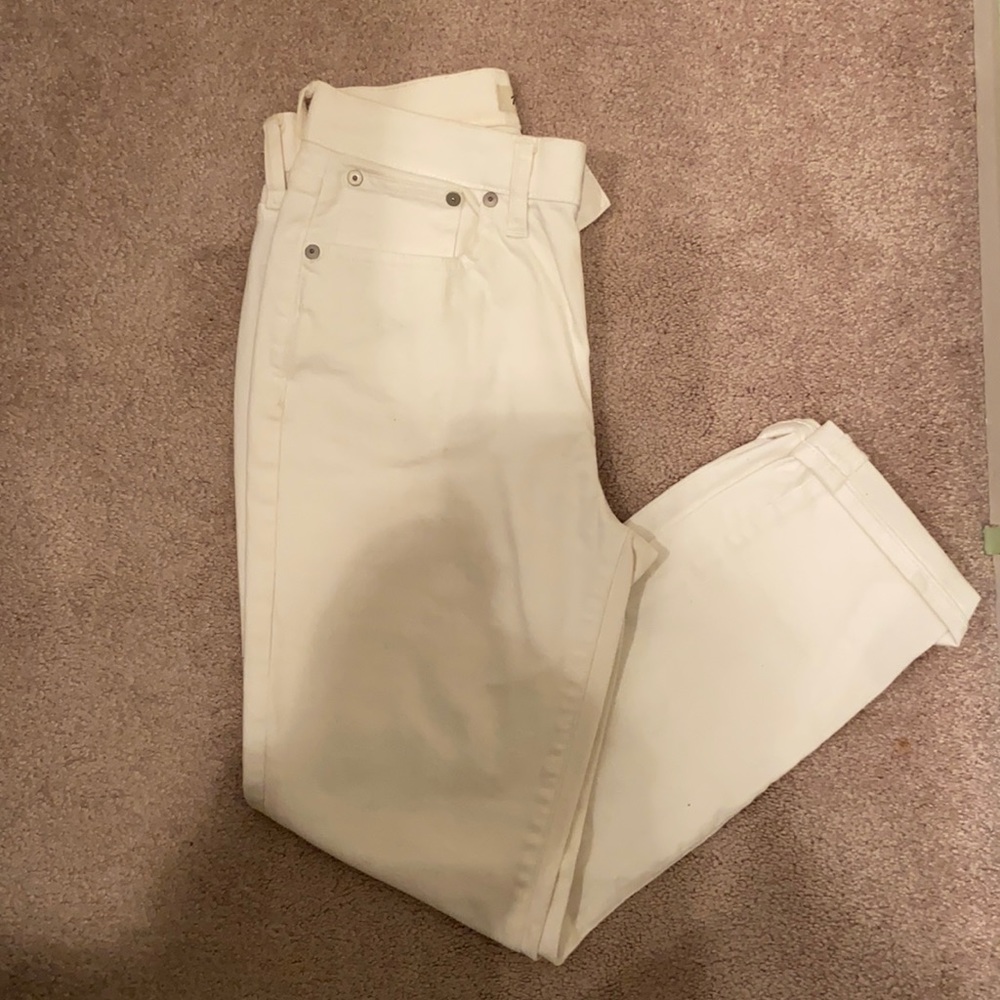 White Madewell Straight Crop Jeans